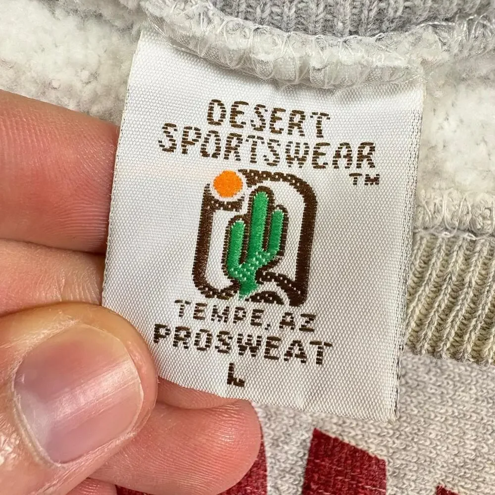 Vintage Desert Sportswear Heavyweight Gray & Red Southern California Pullover